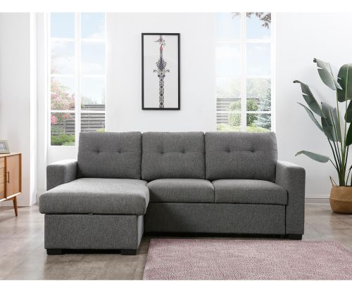 Kyoto Sorrento Grey Corner Sofa Bed | Furniture Direct UK