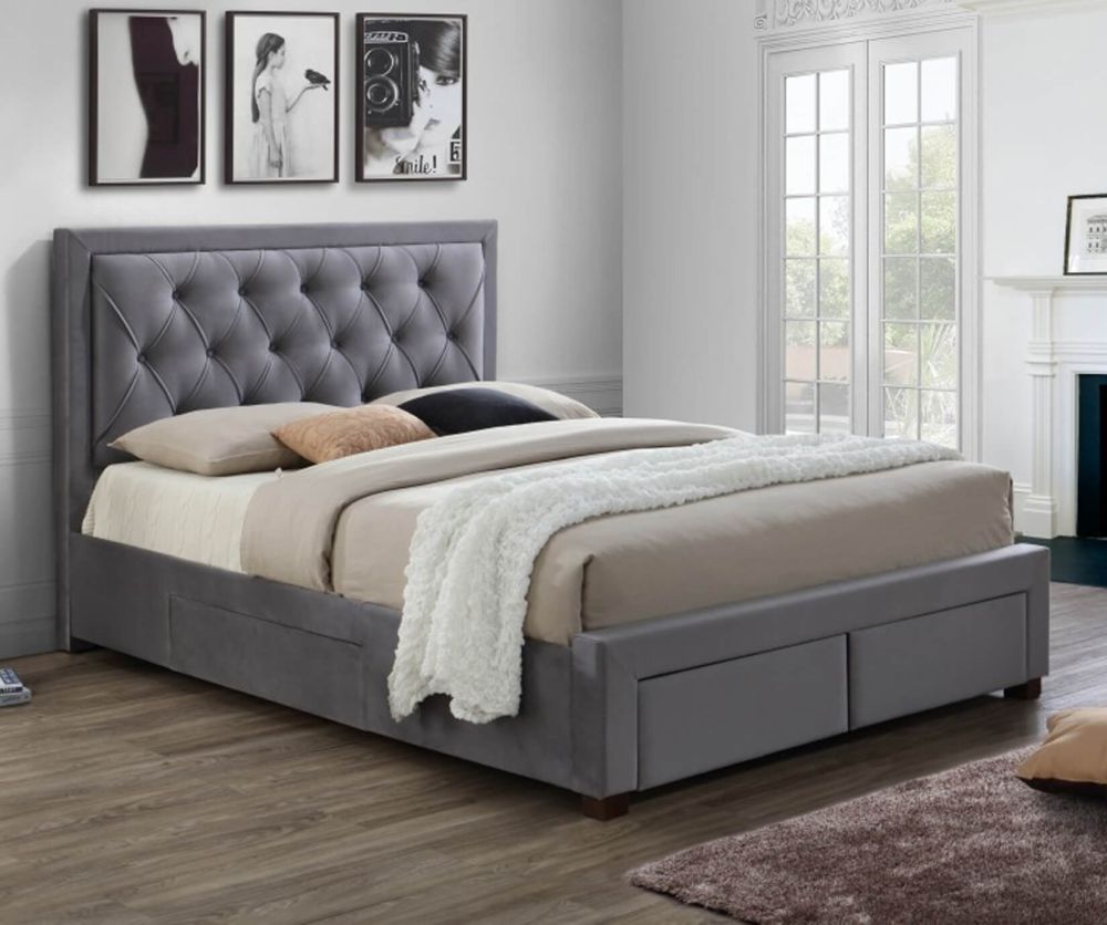 Birlea Furniture Woodbury Grey Fabric Bed Frame